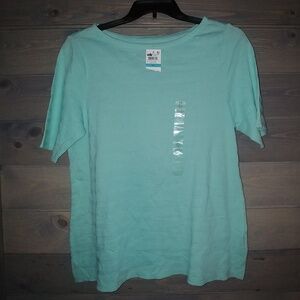 Teal Striped Tee